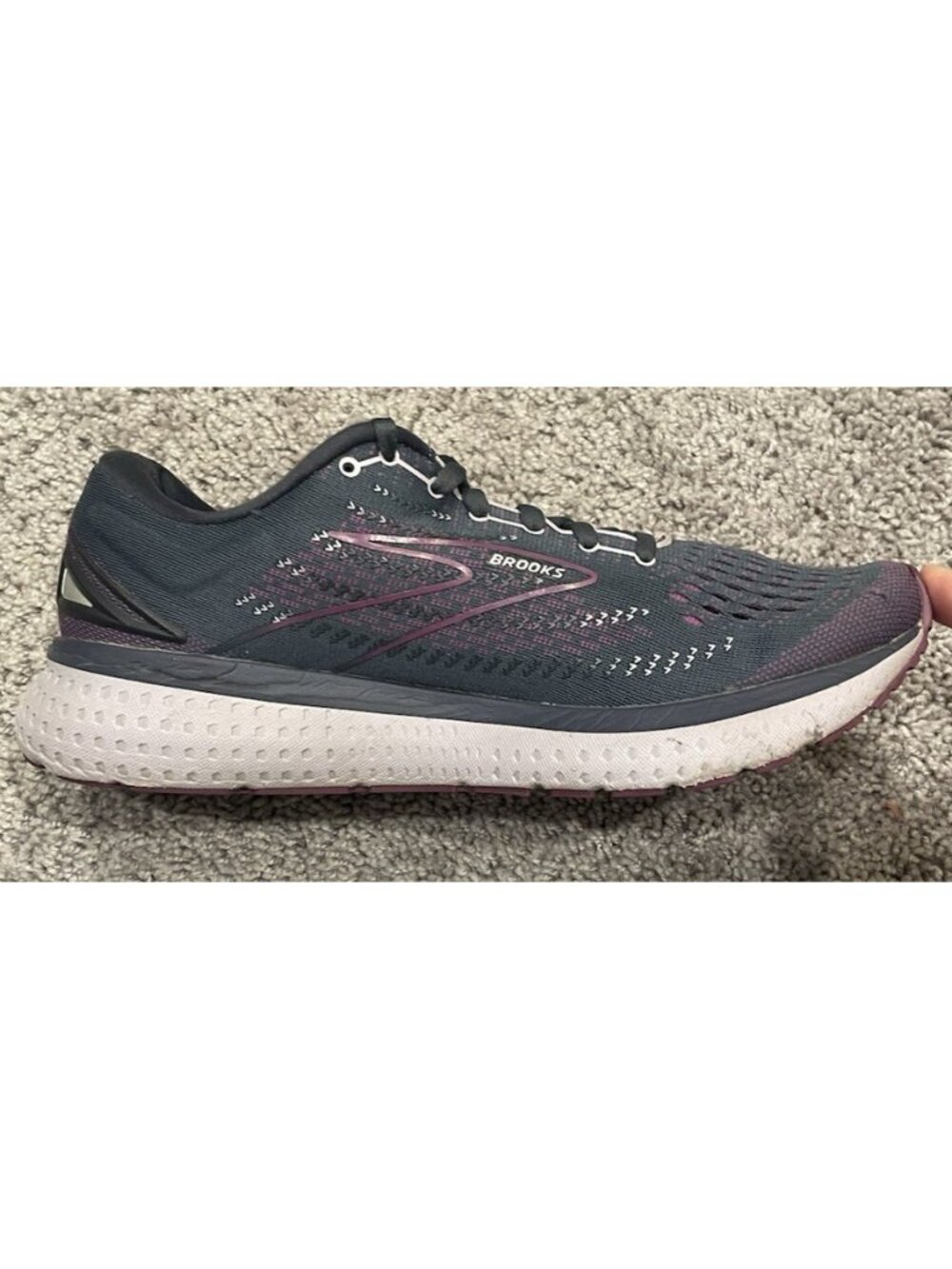 Brooks Womens Glycerin 19 1203431B572 Purple Running Shoes Sneakers Size 10.5 B
